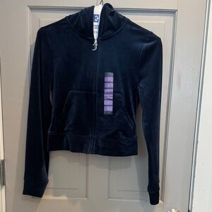 Juicy Couture Women's Navy Blue Zip-Up Jacket